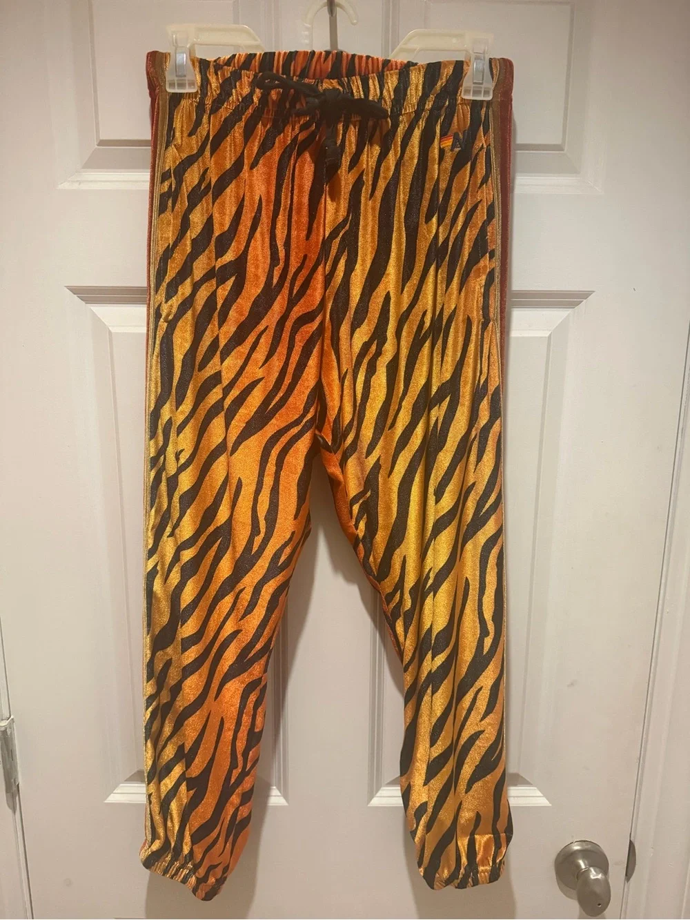 Aviator Nation CLASSIC VELVET SWEATPANTS - TIGER men small - Picture 1 of 5